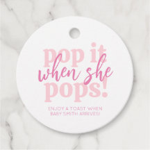Rosa Pop It När Hon Fyller Baby Shower Present