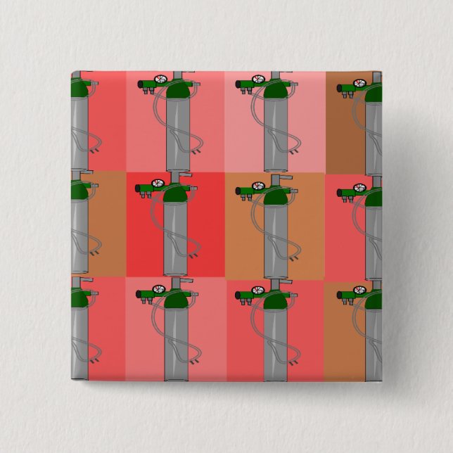 Rosa Popart för respiratorisk terapeut gåvor Knapp (Framsida)