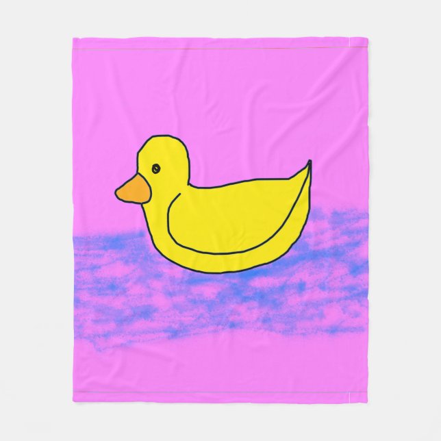 Rosa Popcorn Anime Ducky Fleece Blanket (Framsidan)