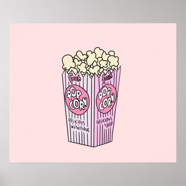Rosa Popcorn Poster (Framsidan)