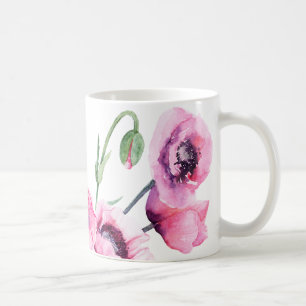 Rosa Poppies Kaffemugg