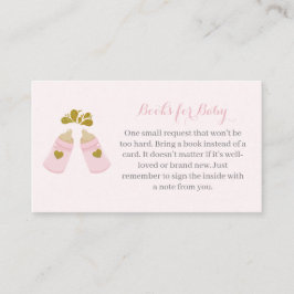 Rosa Poppin Flaskor Boy Shower Tilläggskort