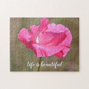 Rosa Poppy Blommigt inspirationsoffert Pussel