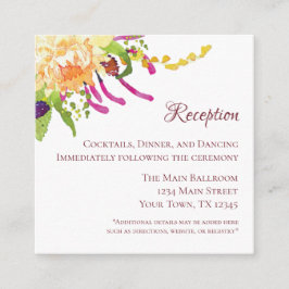 Rosa Poppy Garden Recepton Card (100 cent) Tilläggskort