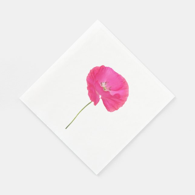 rosa poppy napkin pappersservett (Hörn)