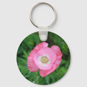 Rosa Poppy Nyckelring