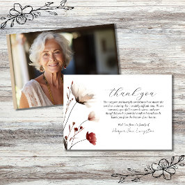 Rosa Poppy Photo Memorial Tack Kort