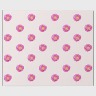 Rosa Poppy Wrapping Papper Presentpapper