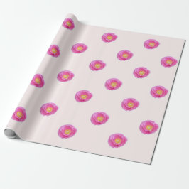 Rosa Poppy Wrapping Papper Presentpapper
