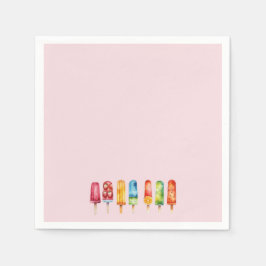 Rosa Popsicle Party Napkins Pappersservett