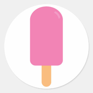 Rosa Popsicle Runt Klistermärke