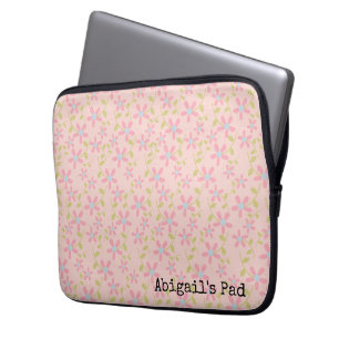 Rosa Posey Mönster Laptop Fodral