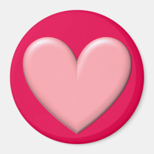 Rosa pösig hjärta magnet