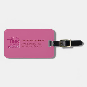 Rosa Power-Breast Cancer Awareness Design Bagagebricka