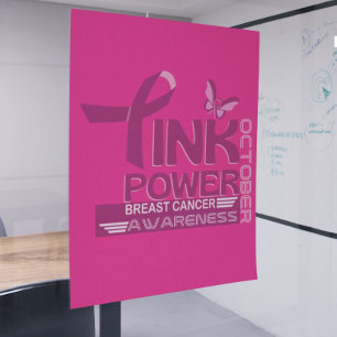 Rosa Power-Breast Cancer Awareness Design Poster
