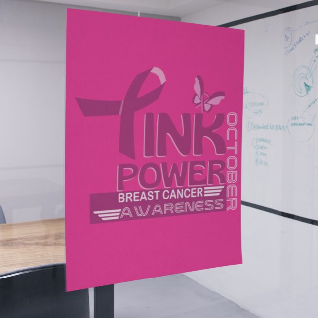 Rosa Power-Breast Cancer Awareness Design Poster (Skapare uppladdad)