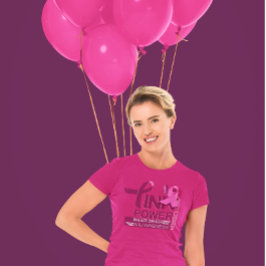 Rosa Power-Breast Cancer Awareness Design T Shirt