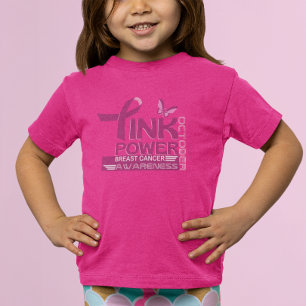 Rosa Power-Breast Cancer Awareness Design T Shirt