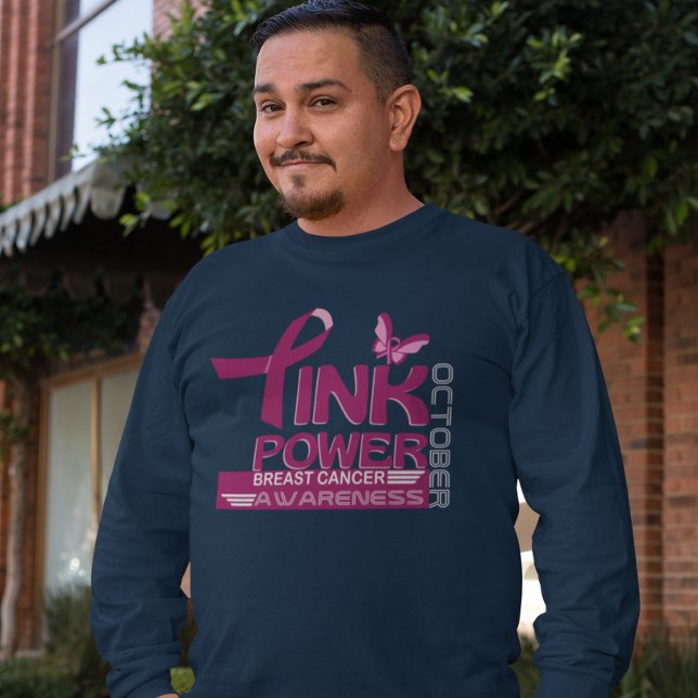 Rosa Power-Breast Cancer Awareness Design T Shirt (Skapare uppladdad)