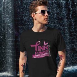 Rosa Power-Breast Cancer Awareness Design T Shirt