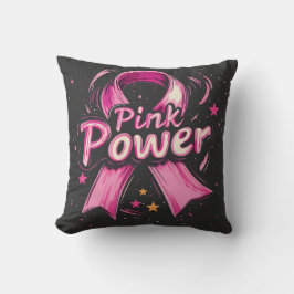 Rosa Power Breast Cancer Awareness Kudde
