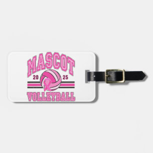 🏐 Rosa Power Volleyball 🎗️ Bagagebricka