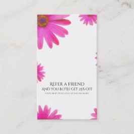 Rosa prästkragar Blommig prästkrage Elegant Refere Rabattkort