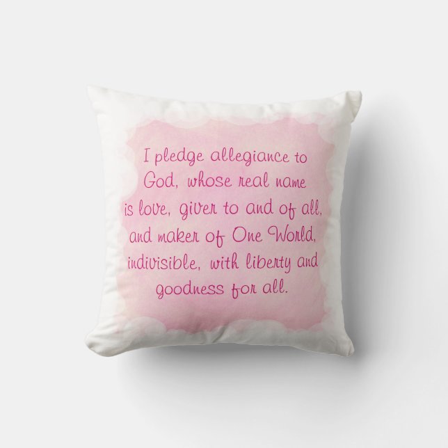 Rosa Prayer Pillow, One World Dekorativ kudde (Framsida)
