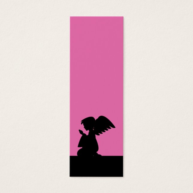 Rosa Praying Angel Bookmark Litet Visitkort (Framsidan)