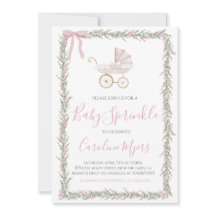 Rosa Preppy Carriage Girl Baby Sprinkle