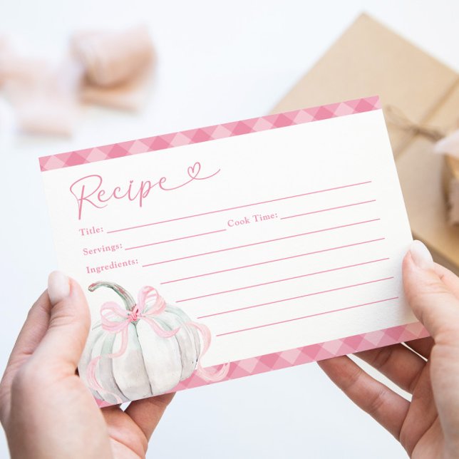 Rosa Preppy Pumpkin första födelsedagsreceptet Inbjudningar (Skapare uppladdad)