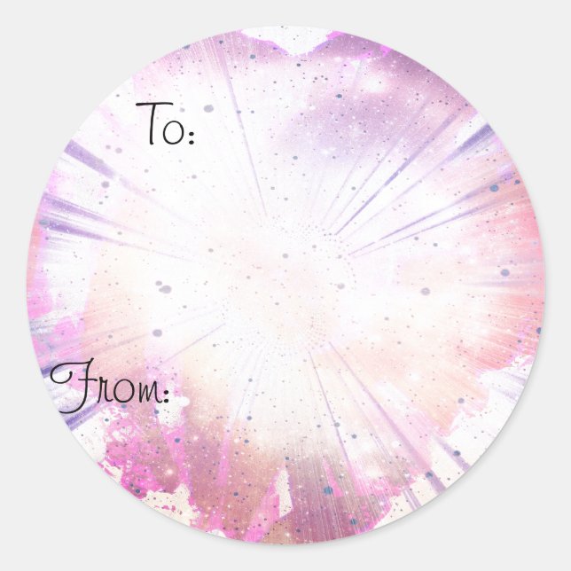 Rosa presentetikett etikett (Framsida)