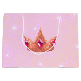 Rosa presentpåse för prinsessans födelsedag