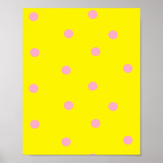 Rosa prickar på gult  poster (Framsidan)