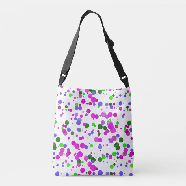 Rosa prickig konfetti axelväska (Baksida)