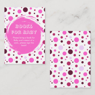 Rosa prickiga Baby Shower-böcker för bebis Tilläggskort