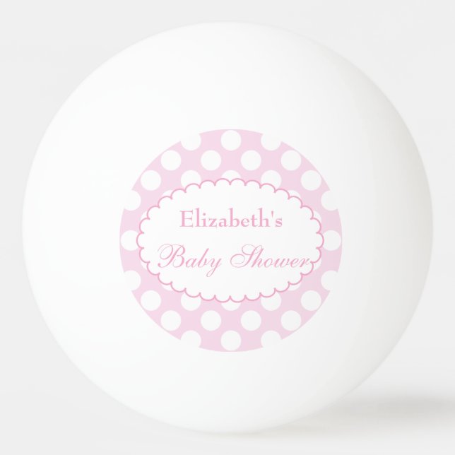 Rosa prickiga baby shower pingisboll (Framsidan)