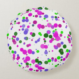 Rosa prickiga konfetti rund kudde