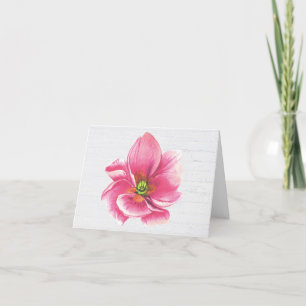 Rosa Primrose Flower Note-kort Tack Kort