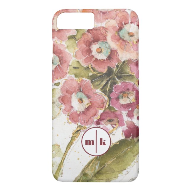 Rosa Primrose för Monogram | Case-Mate iPhone Skal (Baksida)