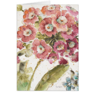 Rosa Primrose Hälsningskort
