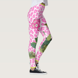 Rosa Primuladamasker Leggings