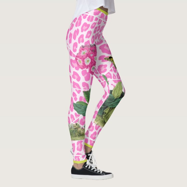 Rosa Primuladamasker Leggings (Höger)