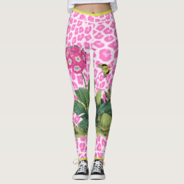 Rosa Primuladamasker Leggings