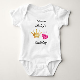 Rosa Princess 1:a födelsedagen Party T-Shirt