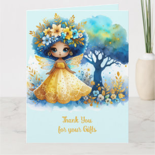 Rosa Princess African Fairy Tack Teal Guld Kort