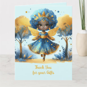Rosa Princess African Fairy Tack Teal Guld Kort