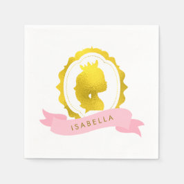 Rosa Princess Cameo Birthday Pappersservett