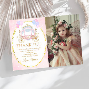 Rosa Princess Carriage Birthday Photo Tack Kort