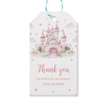 Rosa Princess Castle Födelsedagsfest Gift Märkres